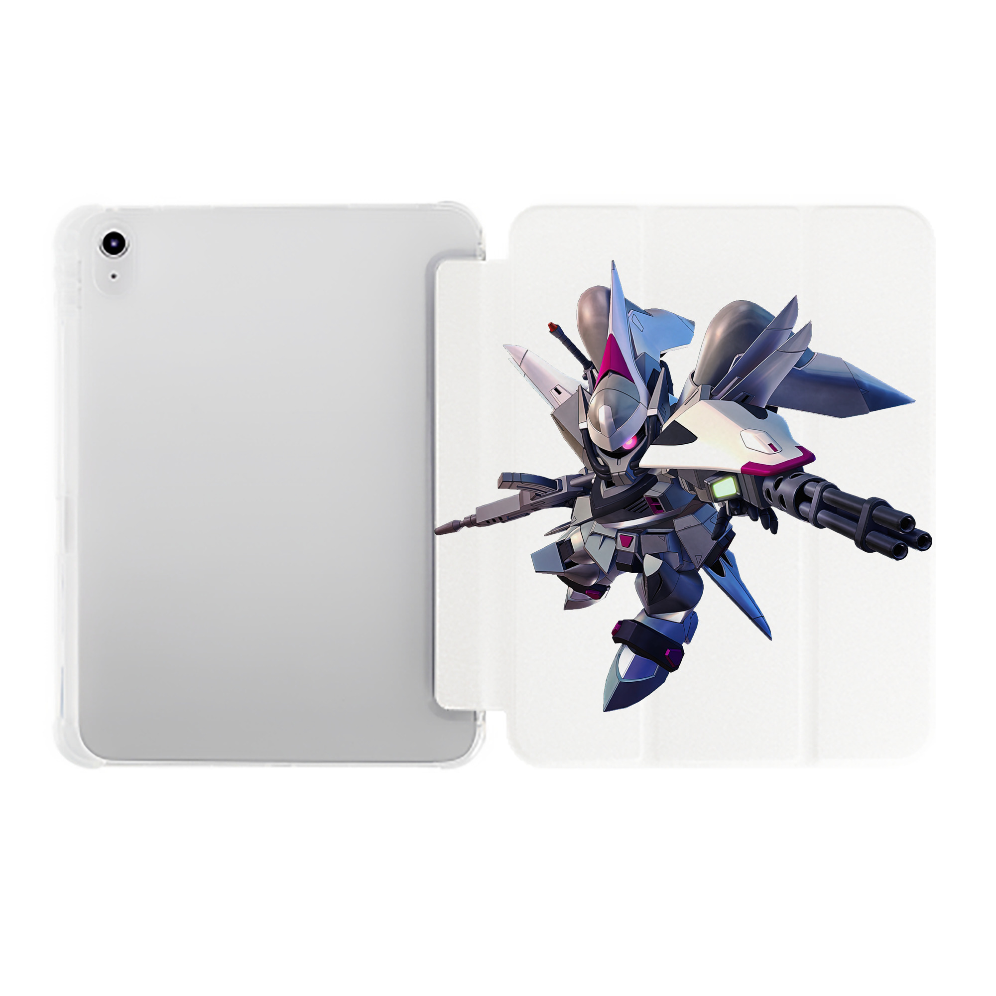 （画像用） 機動戦士ガンダム Mobile Suit Gundam IPad ケース ペン収納付き 三つ折りスタンド PUレザー×シリコン 対応機種9.5/10.5/10.9インチ